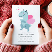 Dragon Heart Niedlich Valentine Party Einladung