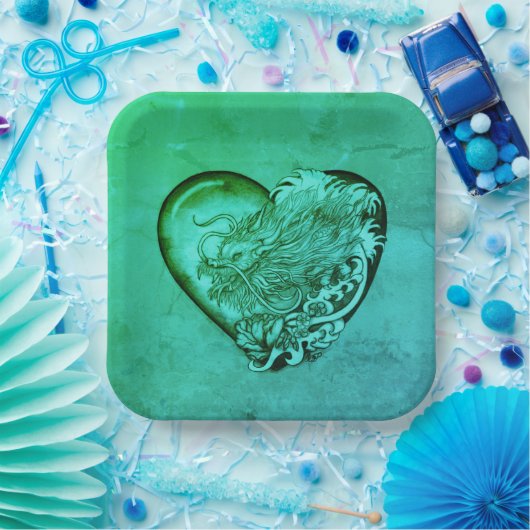 Dragon Heart Pappteller (Party)