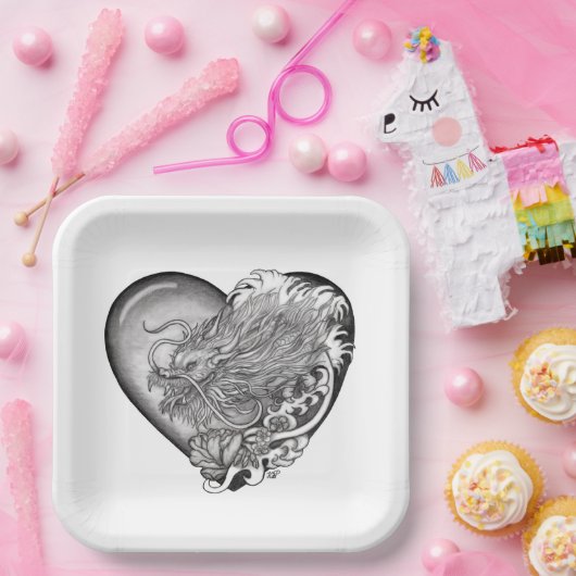 Dragon Heart Pappteller (Party)