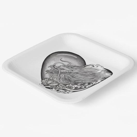 Dragon Heart Pappteller (Gewinkelt)