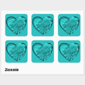Dragon Heart Quadratischer Aufkleber (Blatt)