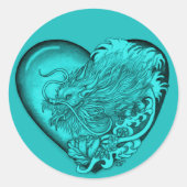 Dragon Heart Runder Aufkleber (Vorderseite)