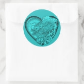 Dragon Heart Runder Aufkleber (Tasche)