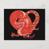 Dragon Heart Valentine Feiertagspostkarte (Vorderseite)