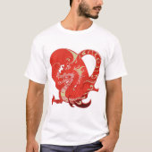 Dragon Heart Valentine Light Colored Unisex T-Shirt (Vorderseite)
