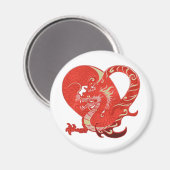 Dragon Heart Valentine Magnet (Vorderseite/Rückseite)
