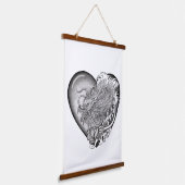 Dragon Heart Wandteppich Mit Holzrahmen (Gewinkelt)