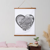 Dragon Heart Wandteppich Mit Holzrahmen (Schlafzimmer)