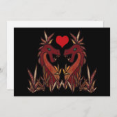 Dragon Hearts Valentinstag Card Feiertagskarte (Vorne/Hinten)