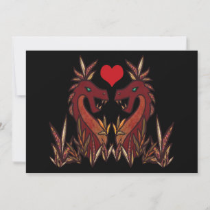 Dragon Hearts Valentinstag Card Feiertagskarte