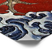 Dragon, Hokusai Japanisch Bildende Kunst Poster (Ecke)