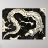 Dragon, Hokusai Poster (Vorne)