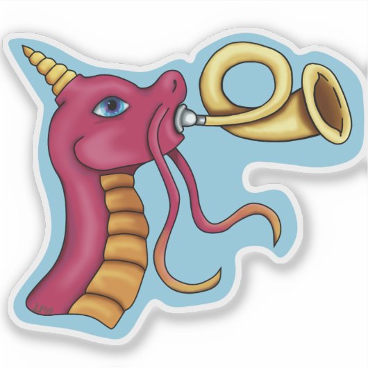 Dragon Horn Player Sticker (Vorderseite)