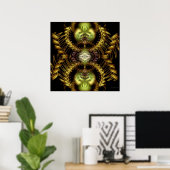 Dragon Hour Fraktal Art Poster / Print (Heimbüro)