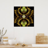 Dragon Hour Fraktal Art Poster / Print (Küche)