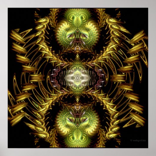 Dragon Hour Fraktal Art Poster / Print (Vorne)