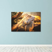 Dragon Iguana Name Fred Wrapped canvas Leinwanddruck (Insitu (Holzboden))