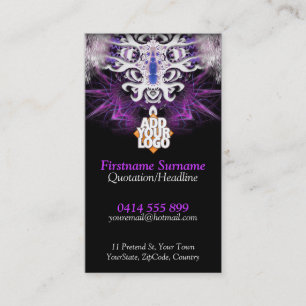 Dragon Illustration Fraktal Artistry Business Card Visitenkarte