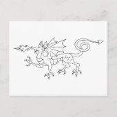 Dragon Illustration zum Feueratmen Postkarte (Vorderseite)