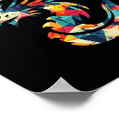 Dragon Imagine Colorful Lygonal Fantasy Art Frauen Poster (Ecke)