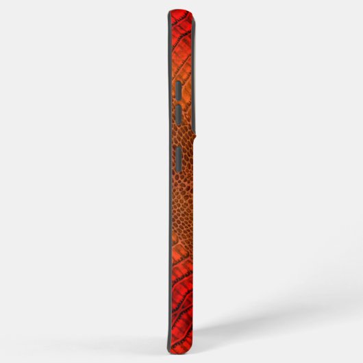 Dragon in Bright Orange Imitats Leather Samsung Galaxy Hülle (Rechte Seite)