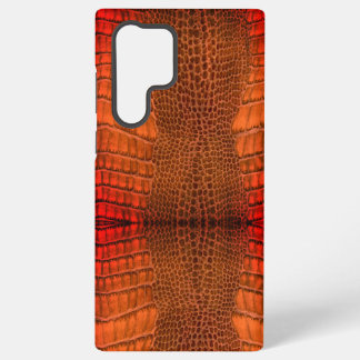 Dragon in Bright Orange Imitats Leather Samsung Galaxy Hülle