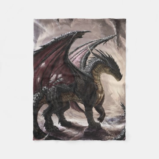 Dragon in Höhle Fleecedecke (Vorderseite)