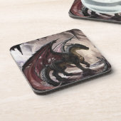 Dragon in Höhle Getränkeuntersetzer (Linke Seite)