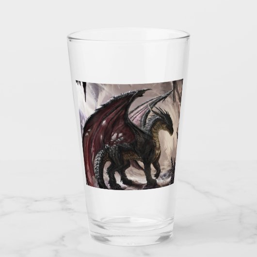 Dragon in Höhle Glas (Vorderseite)