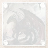 Dragon in Höhle Glasuntersetzer (Rückseite)