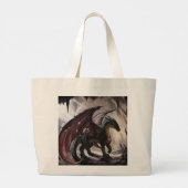 Dragon in Höhle Jumbo Stoffbeutel (Rückseite)