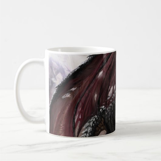 Dragon in Höhle Kaffeetasse (Links)