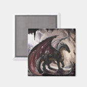 Dragon in Höhle Magnet (Vorderseite/Rückseite)