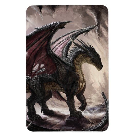Dragon in Höhle Magnet (Vertikal)