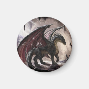 Dragon in Höhle Magnet