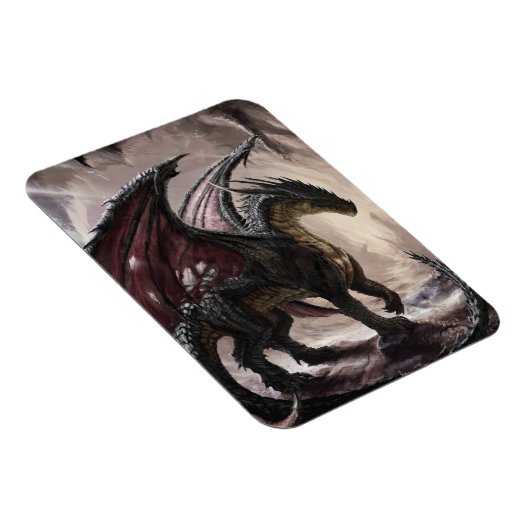 Dragon in Höhle Magnet (Rechte Seite)