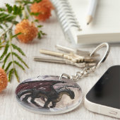 Dragon in Höhle Schlüsselanhänger (Vorderseite rechts)