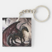 Dragon in Höhle Schlüsselanhänger (Rückseite)