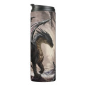 Dragon in Höhle Thermosbecher (Nach rechts gedreht)