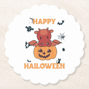 Dragon In Pumpkin Sweet Dragon Happy Halloween Untersetzer