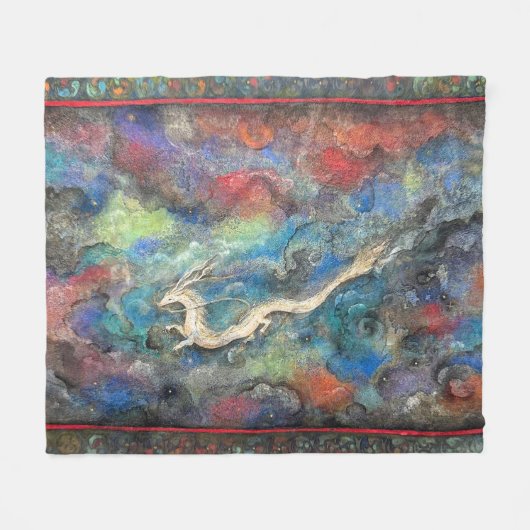 Dragon in the Clouds Fleecedecke (Vorderseite (Horizontal))