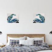 Dragon in the Waves – Abstract Ocean Bilderwand Sets (Schlafzimmer)