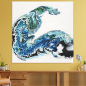 “Dragon in the Waves – Abstract Ocean Energy Canva Leinwanddruck (Insitu (Wohnzimmer))
