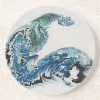 “Dragon in the Waves – Abstract Ocean Energy Coast Getränkeuntersetzer