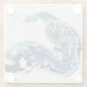 “Dragon in the Waves – Abstract Ocean Energy Glass Glasuntersetzer (Rückseite)