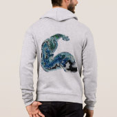 Dragon in the Waves – Abstract Ocean Energy Hoodie (Rückseite)