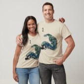 Dragon in the Waves – Abstract Ocean Energy T-Shir T-Shirt (Unisex)