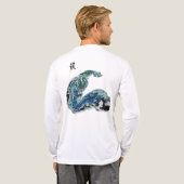 Dragon in the Waves – Abstract Ocean Energy T-Shir Tri-Blend Shirt (Voller Rücken)