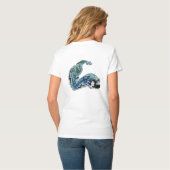 Dragon in the Waves – Abstract Ocean Energy T-Shirt (Rückseite Vollansicht)