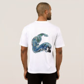 Dragon in the Waves – Abstract Ocean Energy T-Shirt (Schwarz voll)